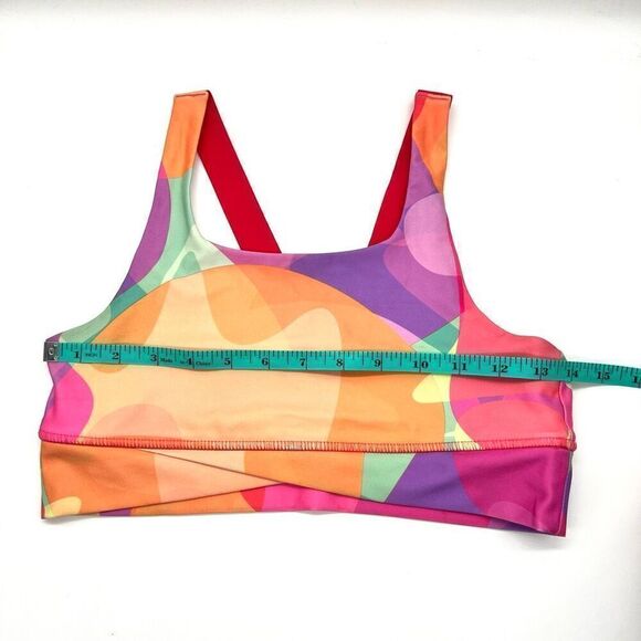 DSG Big Girl’s Sports Bra Size XL (16)Colorful Pattern Pink Straps - Picture 5 of 10